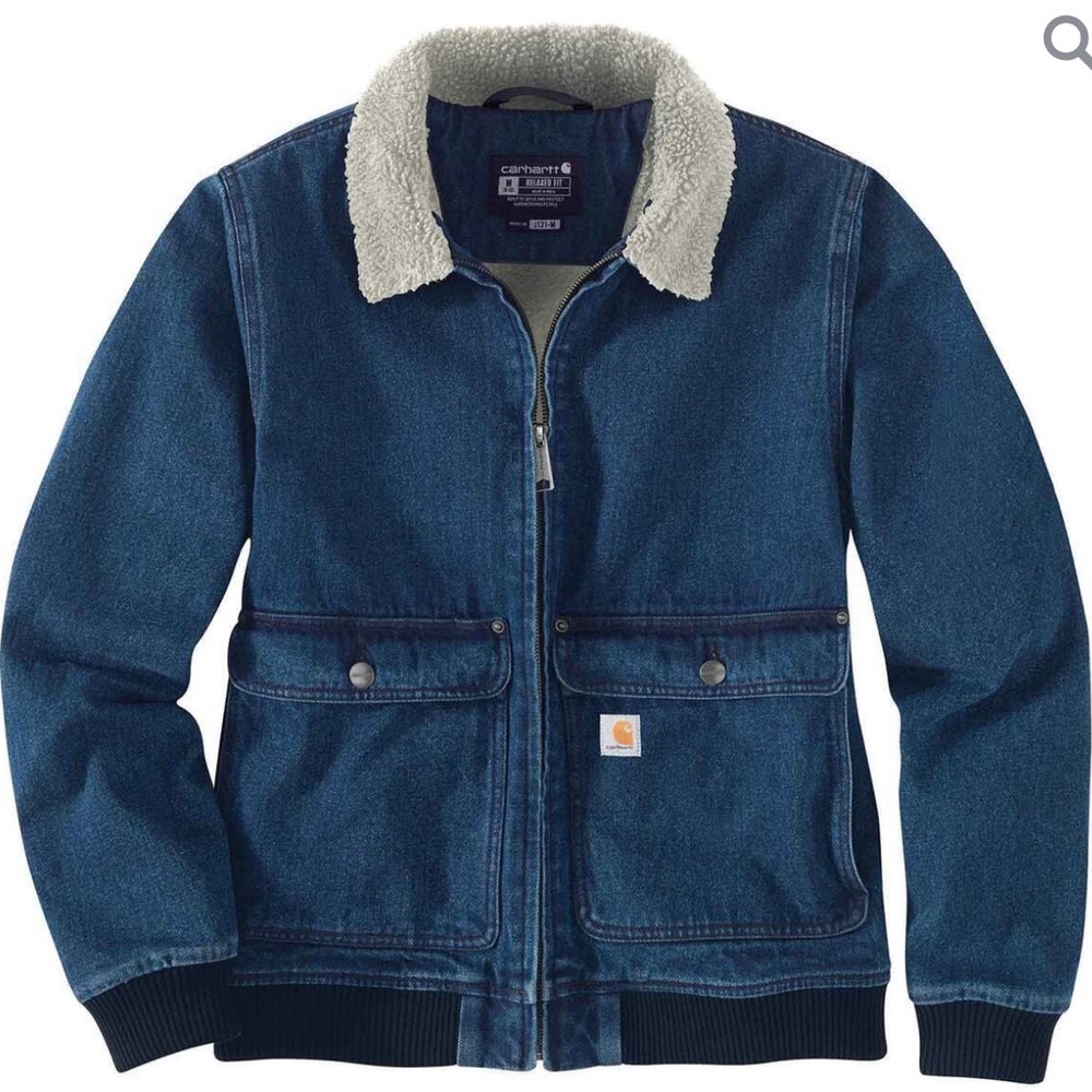Carhartt Sherpa Lined Denim Jacket. S (4/6).